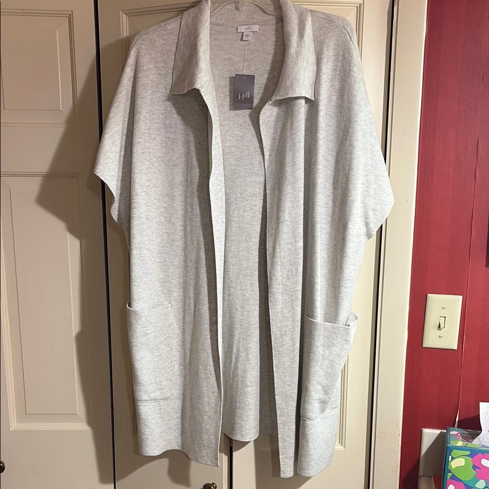 J. Jill Gray Open Knit Sweater, XS, NWT